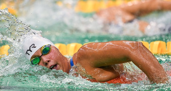 Amalie Vinther skal i vandet hele fem gange ved VM i London. Arkivfoto: Seb Daly, Sportsfile.