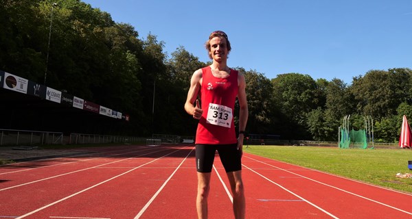 Christoffer Vienberg til banestævnet TRACKS 7 på Skovdalen Atletikstadion i Aalborg. Foto: Privat foto
