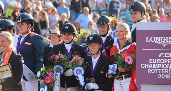 Holdet der vandt bronze består af: Caroline Cecilie Nielsen/Davidoff, Tobias Thorning Jørgensen/Jolene Hill, Line Thorning Jørgensen/Don Alivan og Camilla Christensen/Obreja's Sly. Foto: Svend Aage Madsen