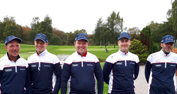 Det danske landshold fra venstre: Morten Ridder Johansen, Jonas Lolk, Tom Petersen, Casper Holst-Christensen og Troels Højbjerre.