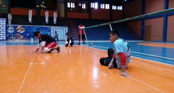 Goalball i Cochabamba. Foto: Hannah Maya Fold Kjærsgaard