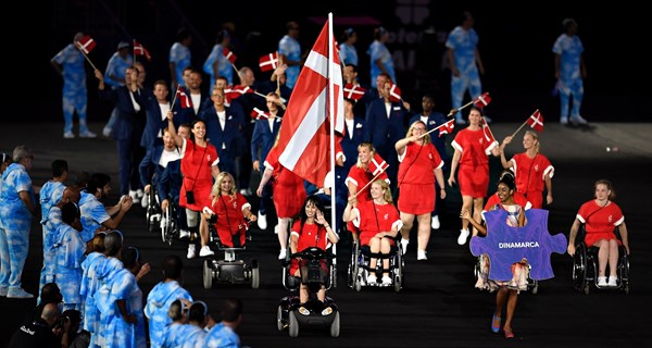 Danmarks paralympiske deltagere ved åbningsceremonien i Rio i 2016. Foto: Lars Møller