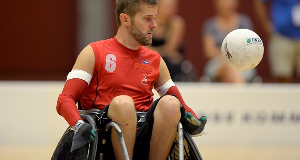 Thor Johansson i aktion for Danmark. Foto: IWRF