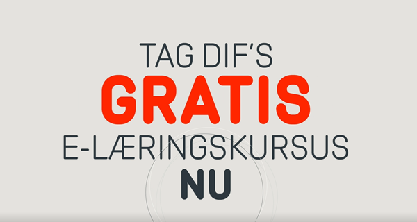 Der er mulighed for at tage gratis E-læringskurser hos Danmarks Idrætsforbund.