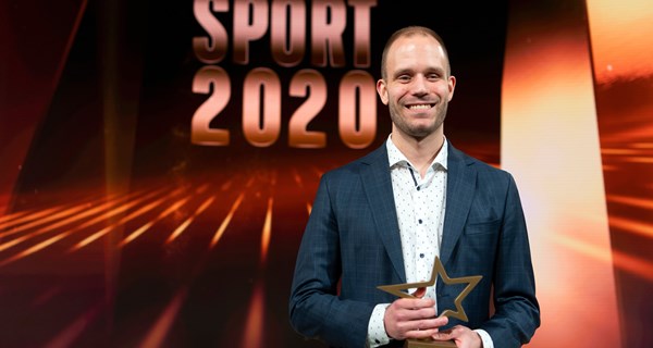 Mads Brix Baulund modtog Tryg-prisen som Årets Forbillede ved SPORT 2020. Foto: Lars Møller for DR