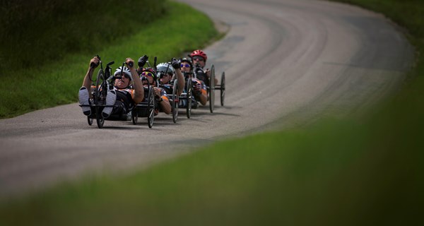 Håndcykling ved DM i paracykling 2021. Foto: Sonni K. Frederiksen