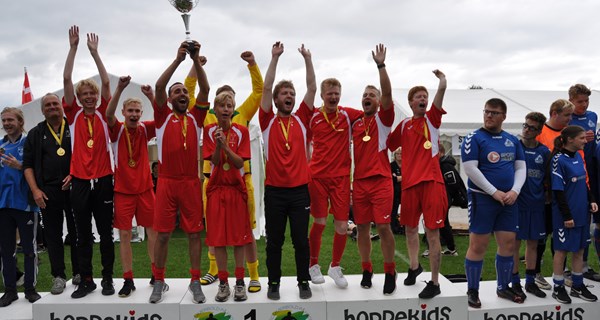 Glostrups vindere af B-rækken ved Sommerbold på heden. Foto: Hammerum IF