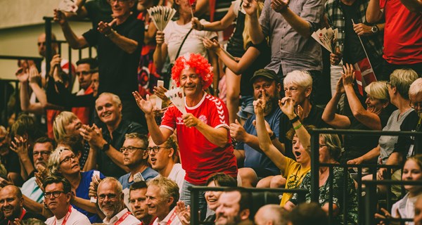 Publikumsopbakningen til Danmark var i særklasse under EM i kørestolsrugby 2019 i Vejle. Foto: Leesfoto.net