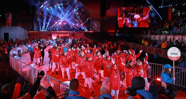 Den danske delegation går indmarch ved seneste udgave af Special Olympics World Winter Games i Østrig i 2017. Foto: SOI