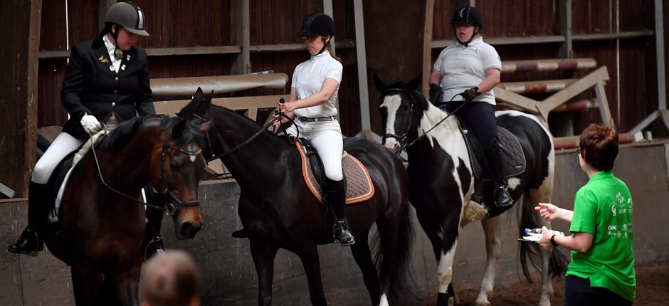 Ridning er på programmet til Special Olympics Idrætsfestival for personer med udviklingshandicap. Foto: Lars Møller