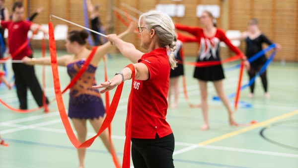 Para-gymnastik med vimpel