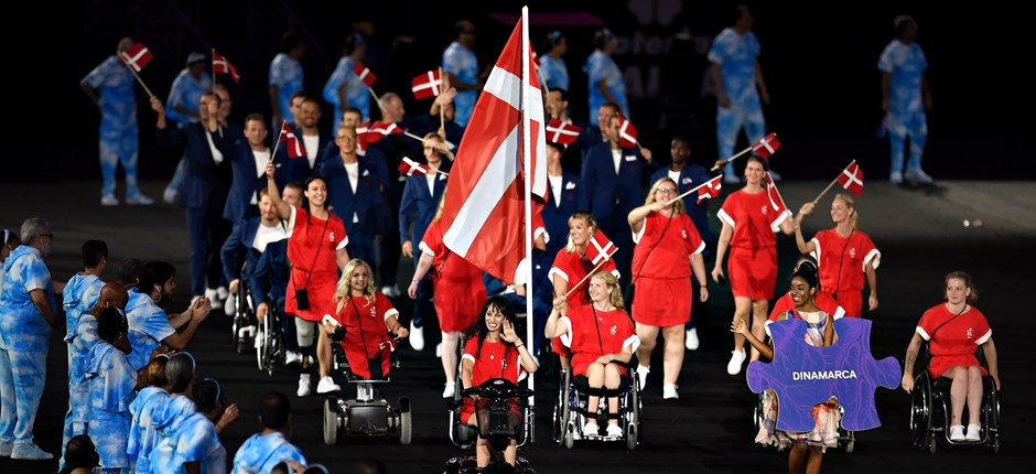 Danmarks paralympiske deltagere ved åbningsceremonien i Rio i 2016. Foto: Lars Møller 