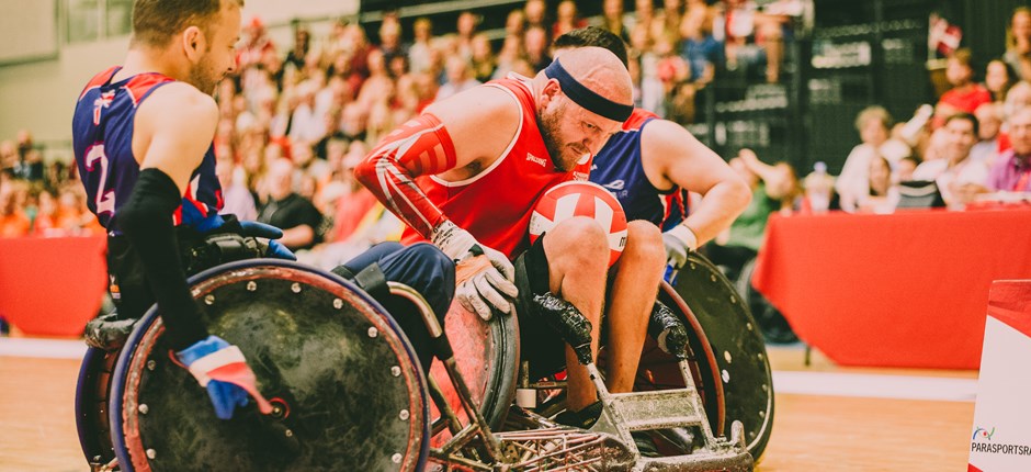 EM i kørestolsrugby i 2019 var en stor sportslig og organisatorisk succes for Parasport Danmark. Foto: www.leesfoto.net