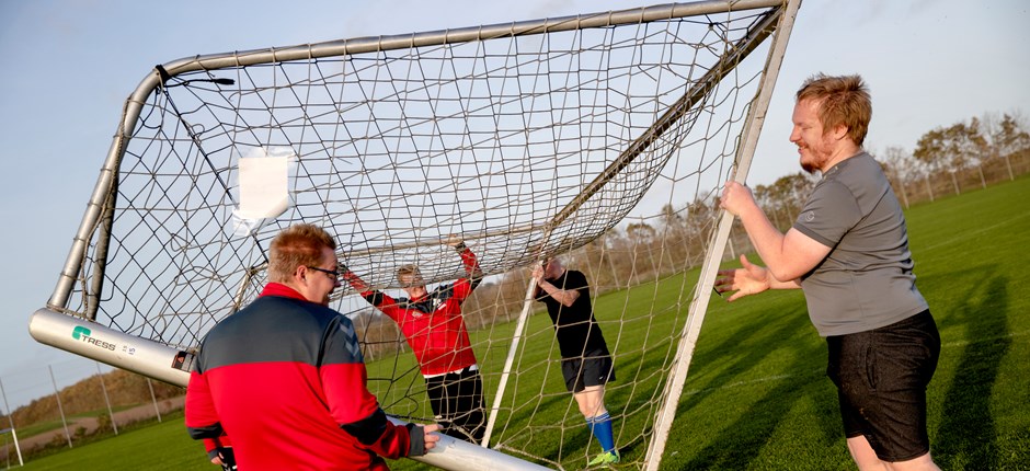 På parafodboldholdet i Lystrup IF har mange af spillerne udviklingsforstyrelser som ADHD og autisme. Foto: Brian Rasmussen/fotografhuset.