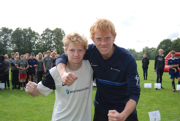 Hans Peter Hvidberg Christensen og Rasmus Verner Larsen fra Idrætsefterskolen Ulbølle.