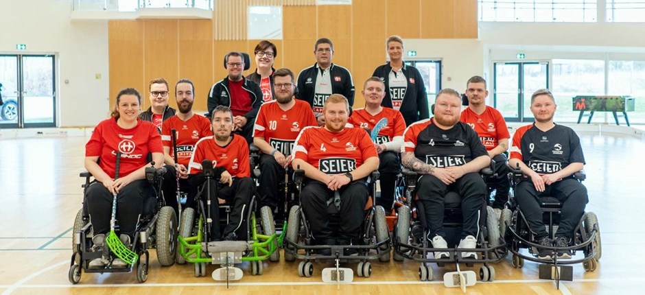 Det danske landshold i Powerchair Floorball.