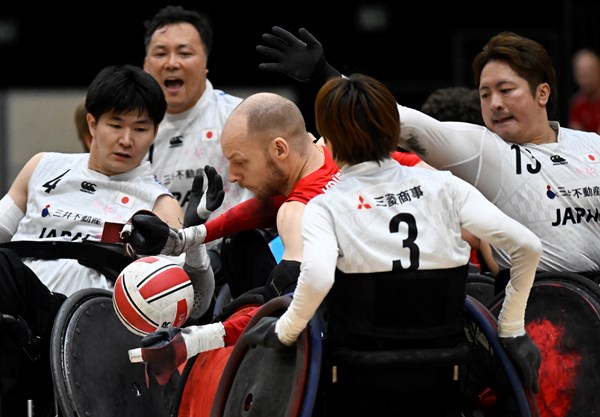 De danske spillere kæmpede mod et stærkt spillende japansk hold i bronzekampen. Foto: Lars Møller.