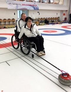 Helle Christiansen og Jack Brendle. DM 2023. Esbjerg Curling Klub.