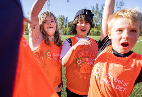 Der er store forventninger til fodboldprojektet ’En del af holdet’, som er etablereret i samarbejde med DBU. Foto: Anders Kjærbye.