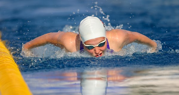 Maria Kjer Rasmussen fra KVIK Kastrup Svømmeklub vandt 10 medaljer ved Global Games i Vichy 2023. Foto: Nguyen Tuan