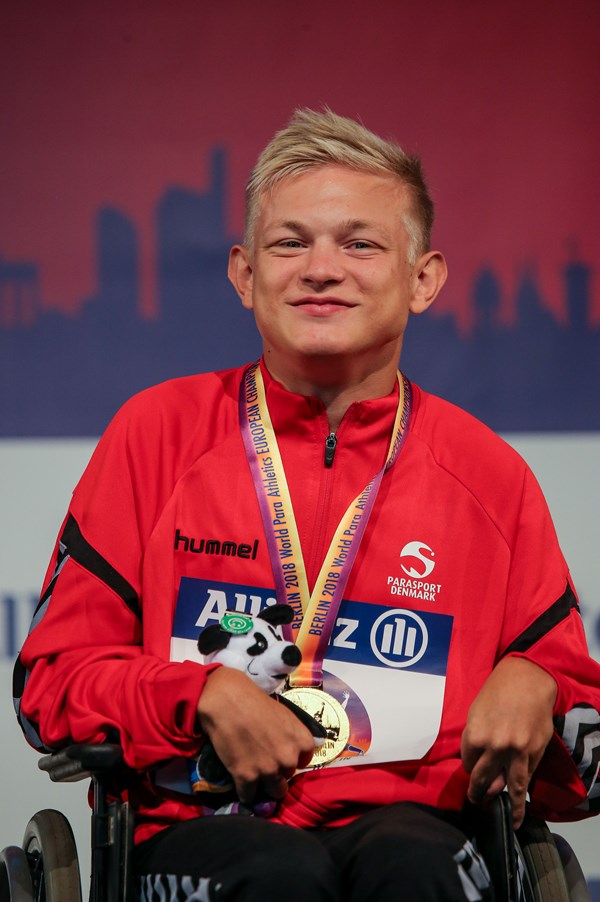 Frame Running blev en del af para-atletikkens internationale mesterskaber i 2018. Nikolaj Overgaard Christensen vandt guldmedalje i 100 m ved EM i Berlin samme år. Foto: Karl Nilsson.
