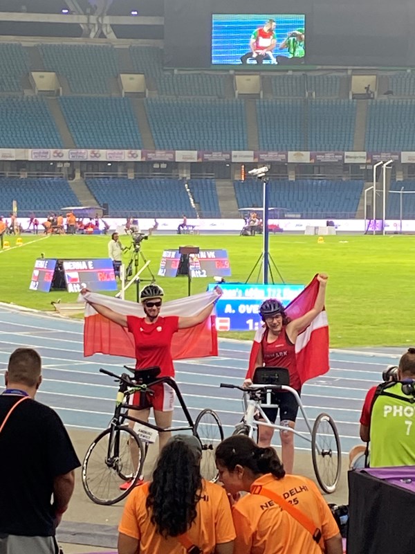 Andrea Overgaard efter sit 400m løb.