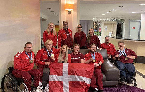 Det danske landshold i paraskydning.